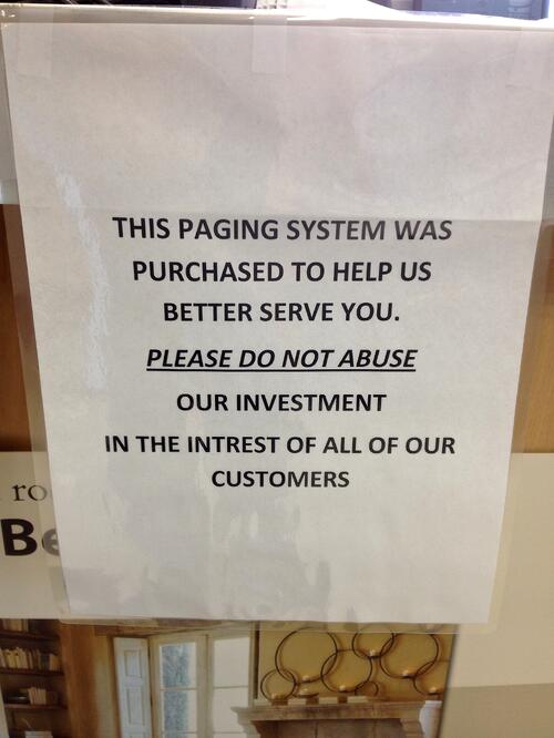 how not to sign in a store