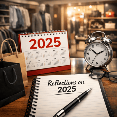 2025 calendar with my thoughts in a retail store