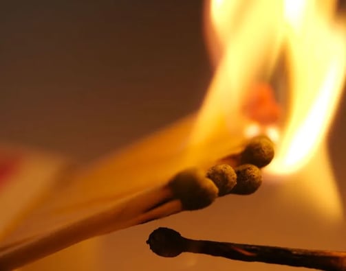 lit matches