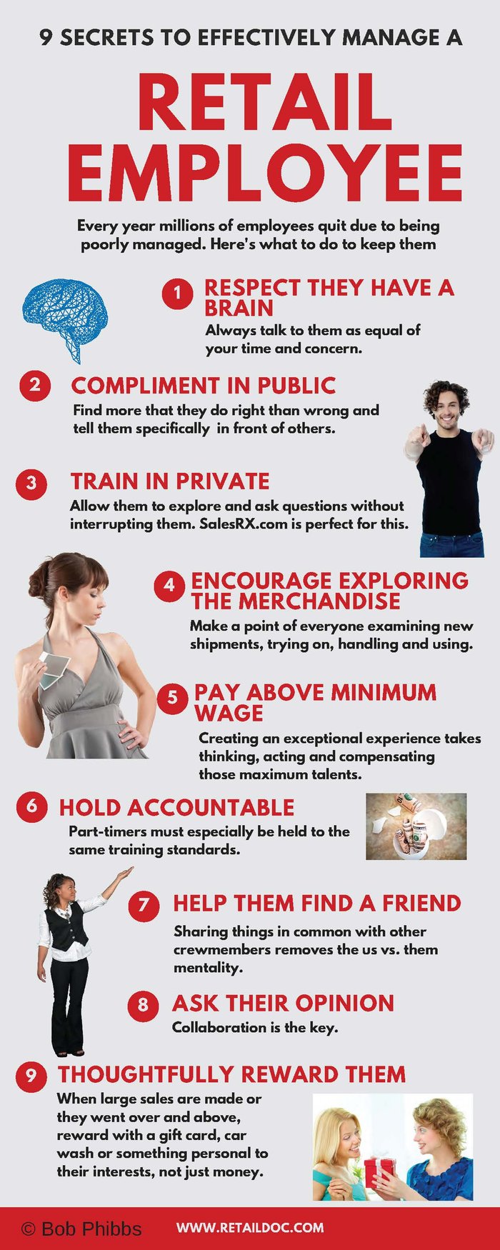 How To Manage Retail Employees Infographic