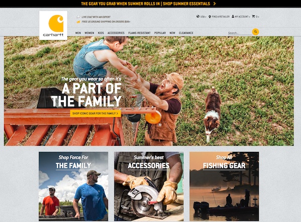 carhart website example