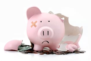 broken piggy bank
