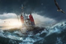 ship in stormy seas