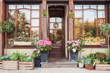 Storefront with flowers