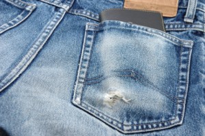 wallet wearing through thin jeans pocket