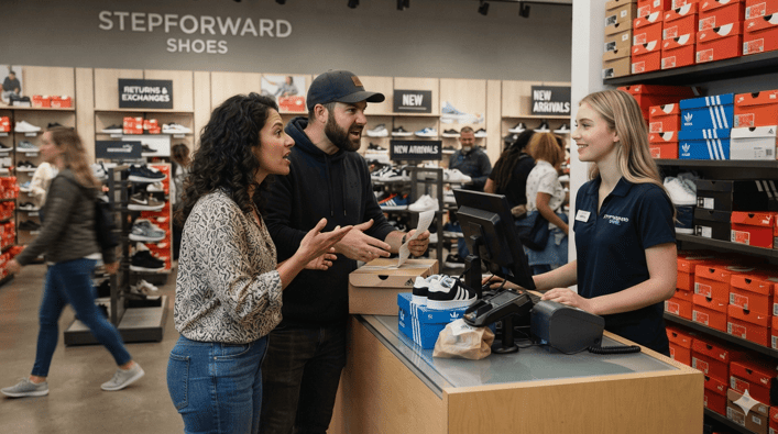 customers arguing with retail staff