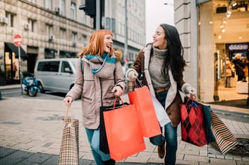 Two successful shoppers