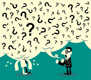 illustration of salesman talking too much