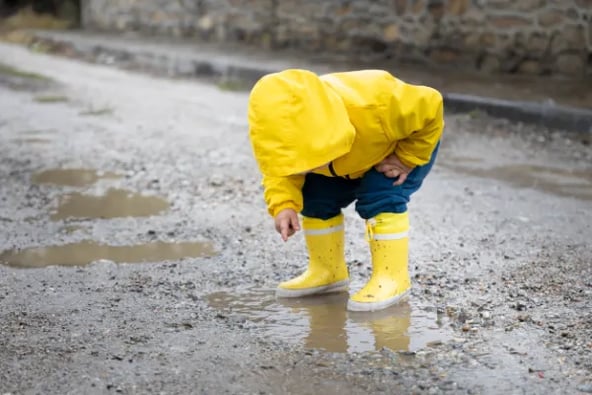 reflection in puddle