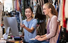 Young women at register