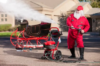 Santa cleaning up