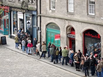 Long line outside store