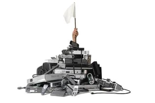 waving a white flag