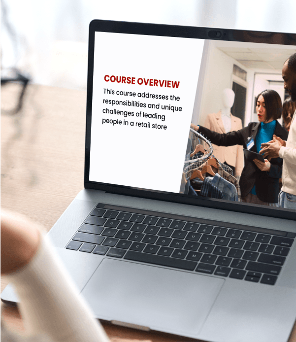 person watching course on the laptop screen