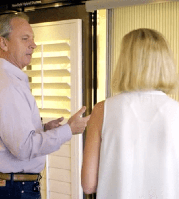Bob Phipps talking to a client
