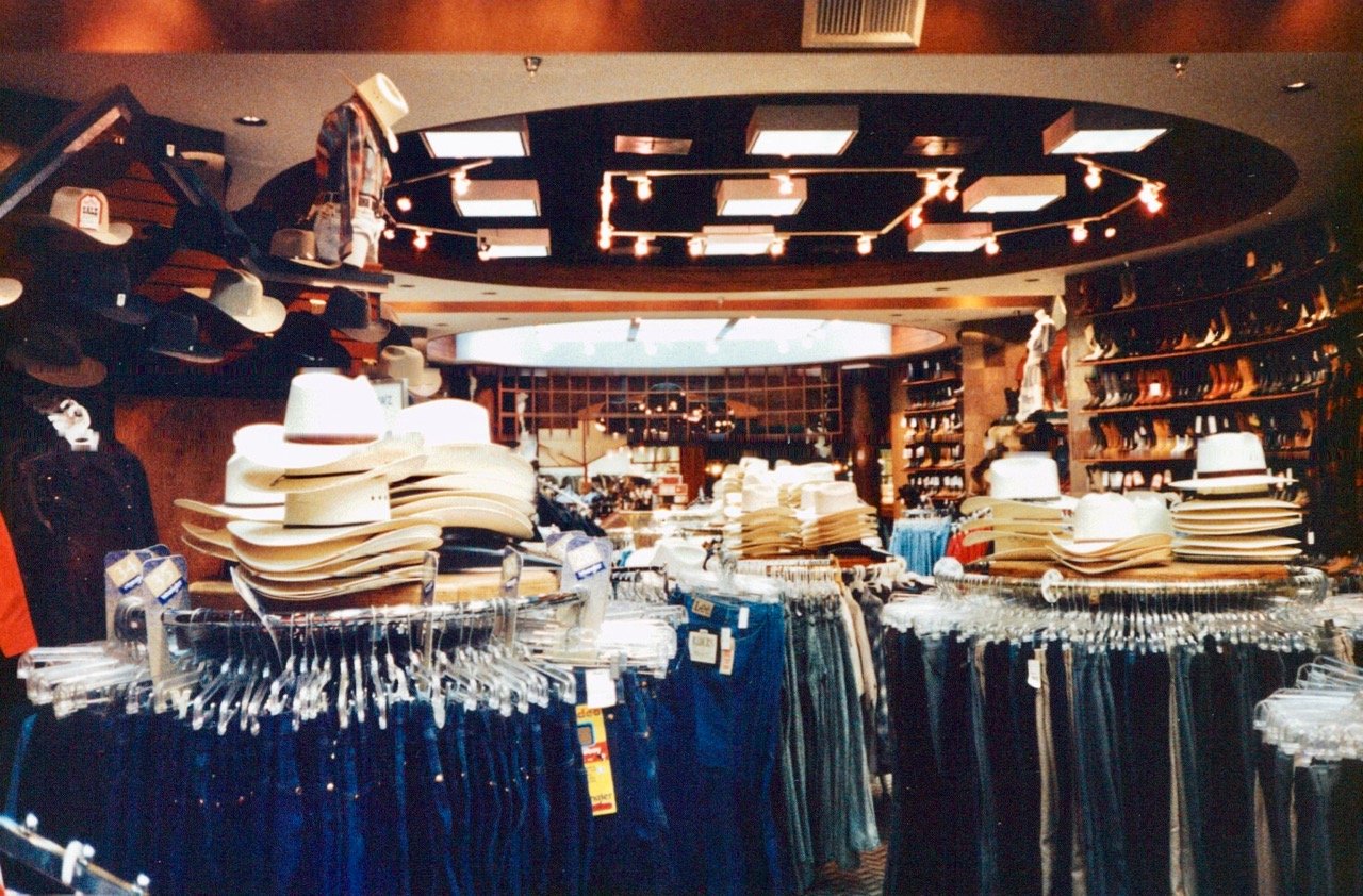 straw hats on jeans