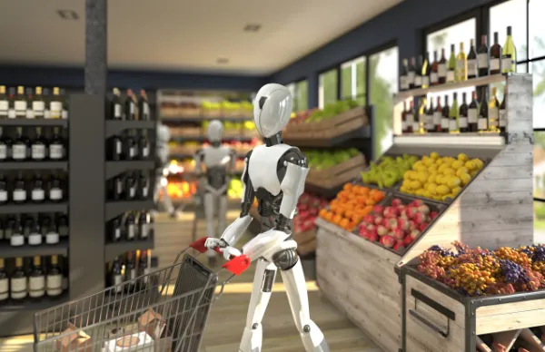 Retail disruption robots shopping