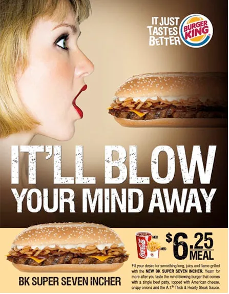 Burger King's Seven Incher Sex Ad Hits New Low In Advertising
