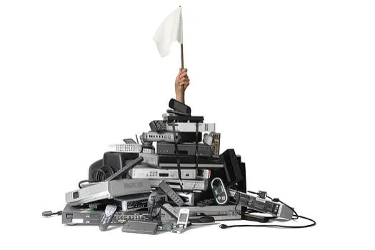 waving a white flag